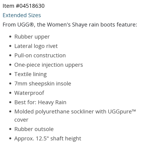 NWT Women's UGG Shaye Rain Boots - Picture 6 of 7